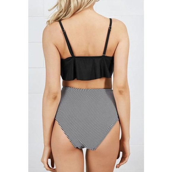 Cupshe Seaside Gale Falbala High Waist Bikini S - Picture 2 of 6